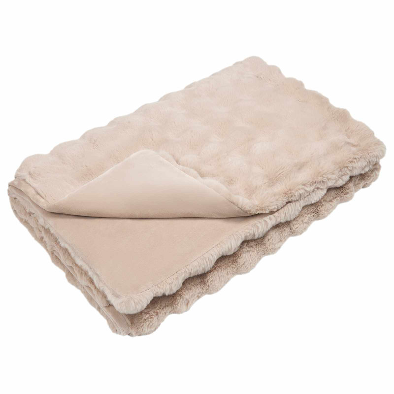 1-36 Throw Blanket, Beige, 240cm x 270cm