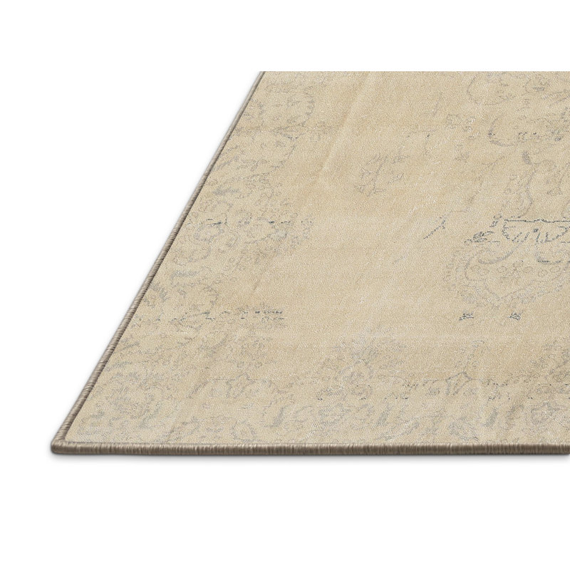 Tapis oriental beige / gris, Rectangle 5 pi x 7 pi