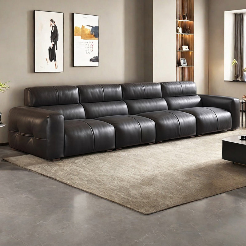 Canapé de style américain extrêmement simple, H 32,67 po x l 133,85 po x P 39,76 po