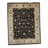 Dharma Oriental Area Rug in Black/Ivory/Red/Pea
