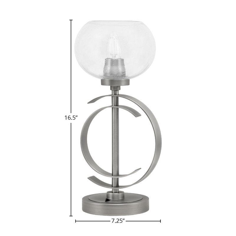 Lampe d'appoint Askersund avec verre de 7 po, Clair, Graphite