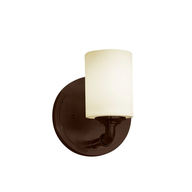 Appliquee à bras 1 lumières Casson, Bronze foncé, Opale, DEL dédiée