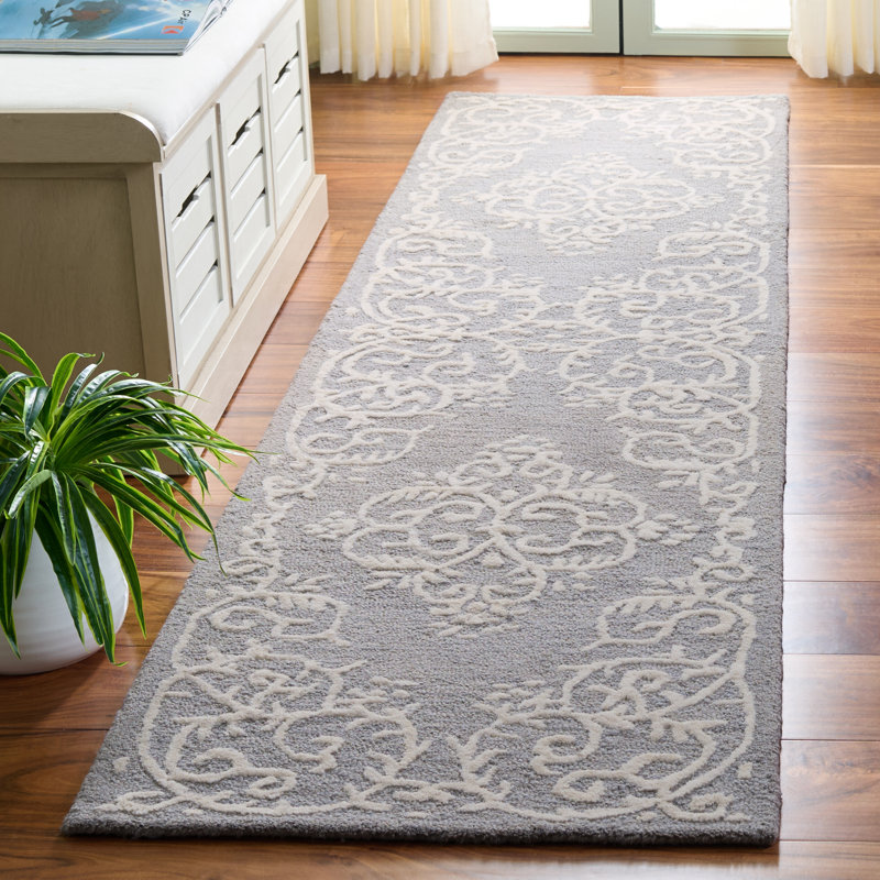 Metro 710 Hand Tufted 80% Wool; 20% Cotton Damask Rug, Runner 2'3" x 9'