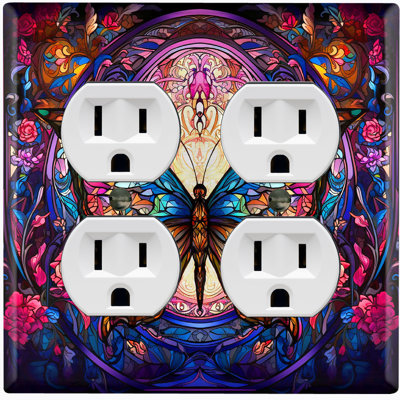 Nature Themed 2 - Gang Toggle Light Switch Standard Wall Plate
