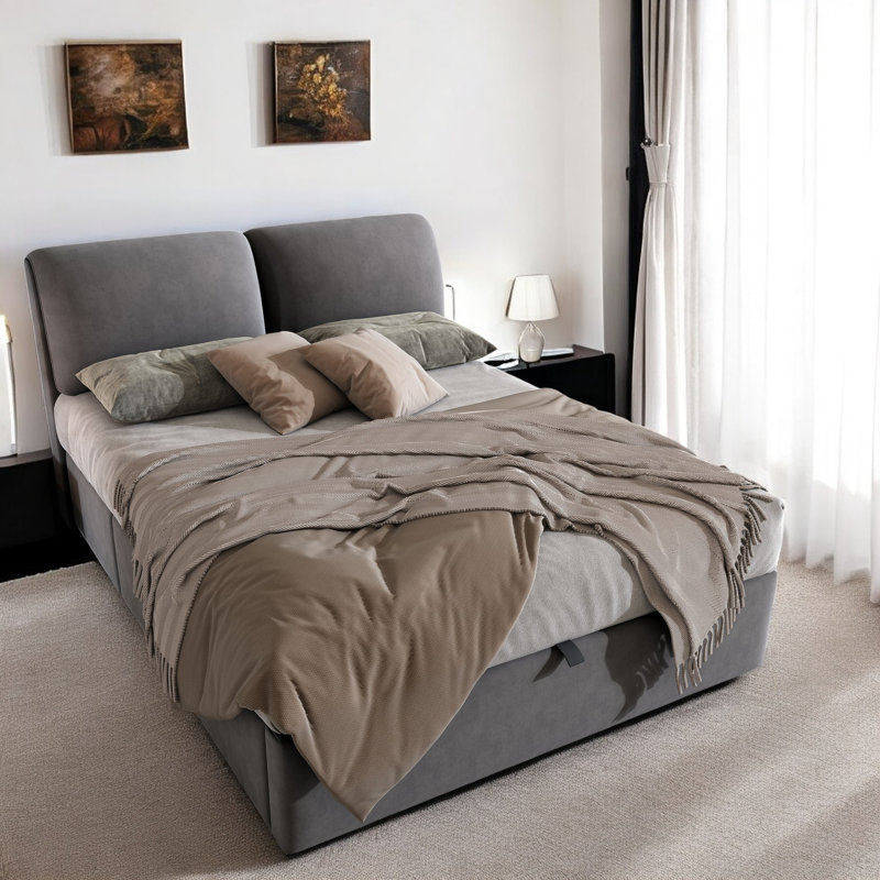 Bernarda Upholstered Bed, Double (4'6)