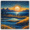 Golden Moon Reflection - Paysage de bord de lac de rêve