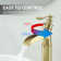 Vessel Sink Faucet Waterfall with Pop Up Drain Without Overflow and Supply Lines Bathroom faucets for Sink 1 Hole One Handle Faucets Vanity Bath Mixer Tap