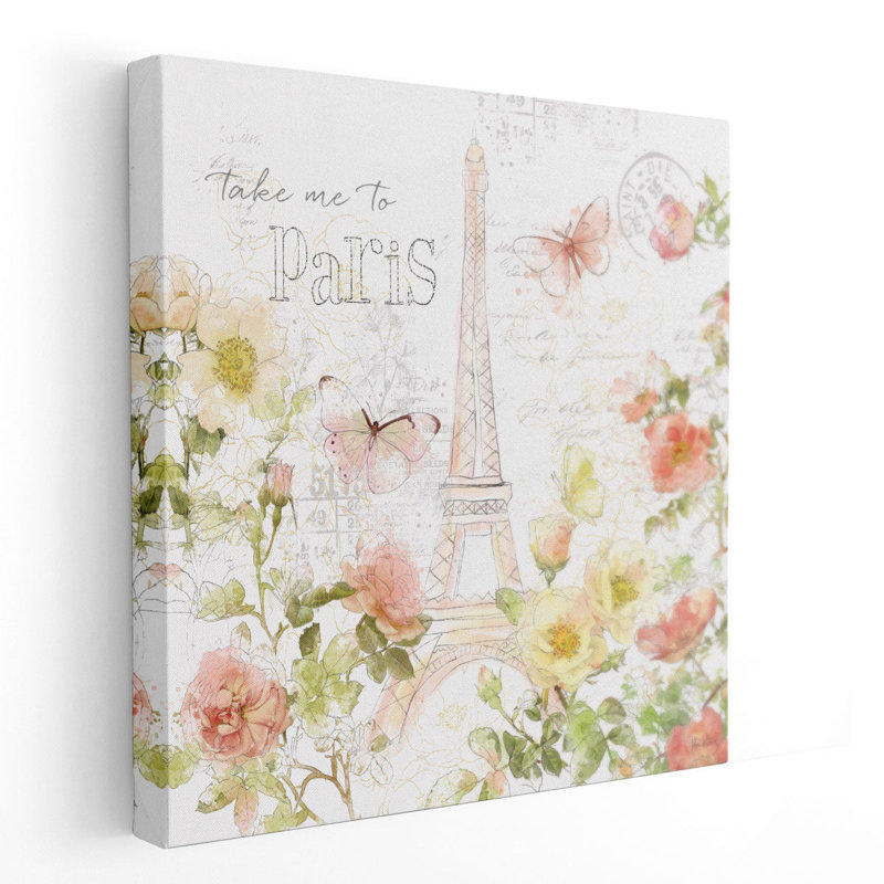 «Paint Paris II», reproduction d'art sur toile, H 12 po x l 12 po