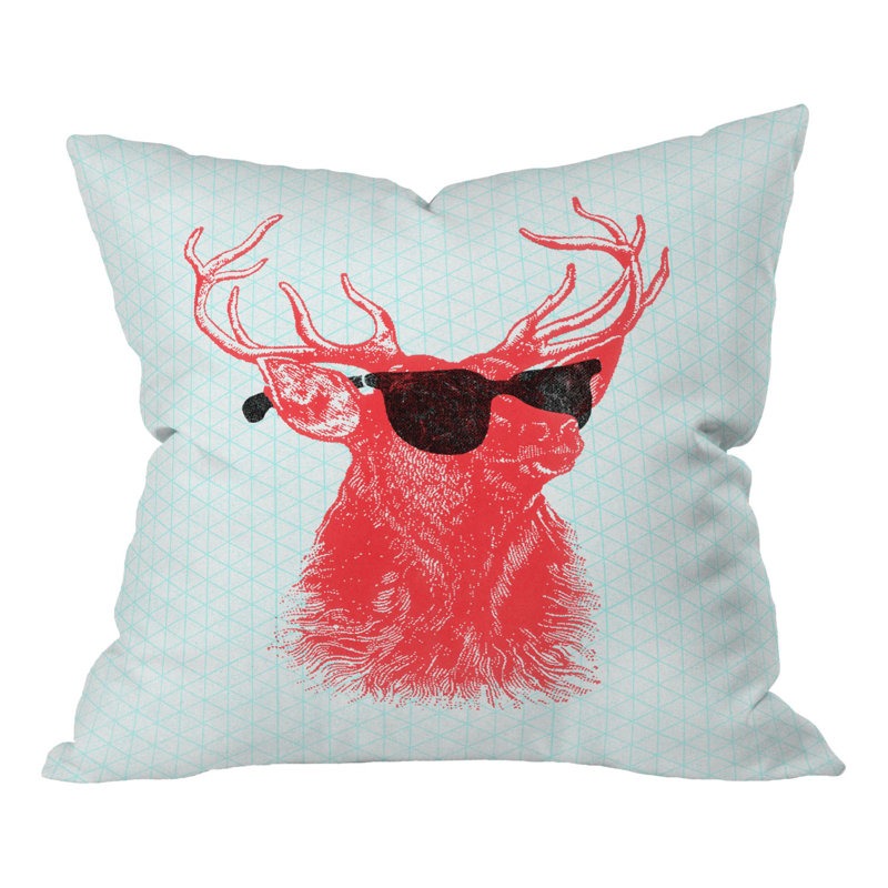 Young Buck Throw Pillow, 16" x 16"