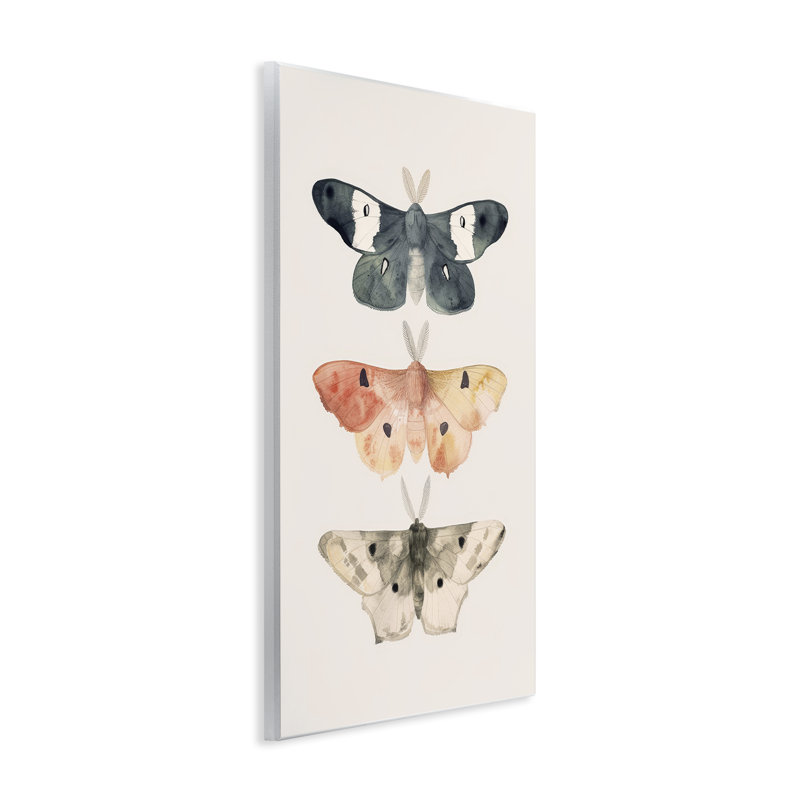 «Watercolor Moth Trio» par Petal Prints Design, H 15 po x l 10 po