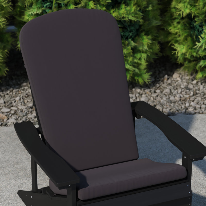 McEwensville All-Weather High Back Adirondack Chair Cushions, Gray