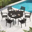 All-Weather Metal Dining Chairs Set for Outdoor Spaces-1459130026