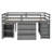 Anne 3 Drawer Low Loft Bed with Dresser, Desk and Shelves by Three Posts Baby & Kids-1932546017-1892198908