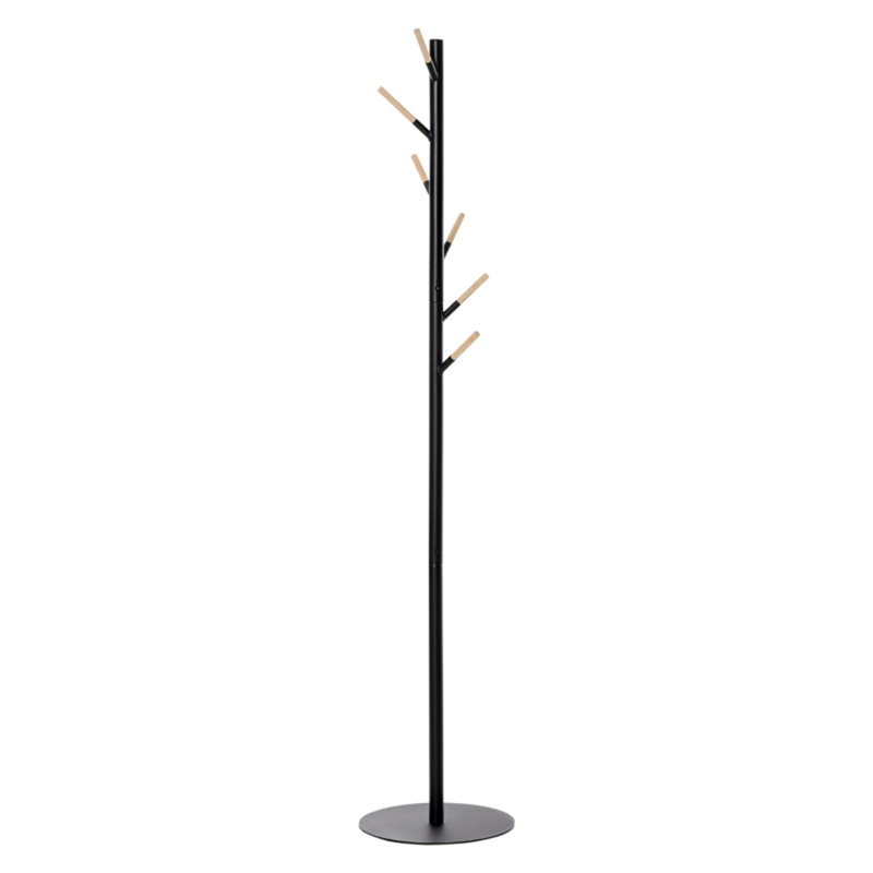 Pegues Freestanding 6 - Hook Coat Rack, Black
