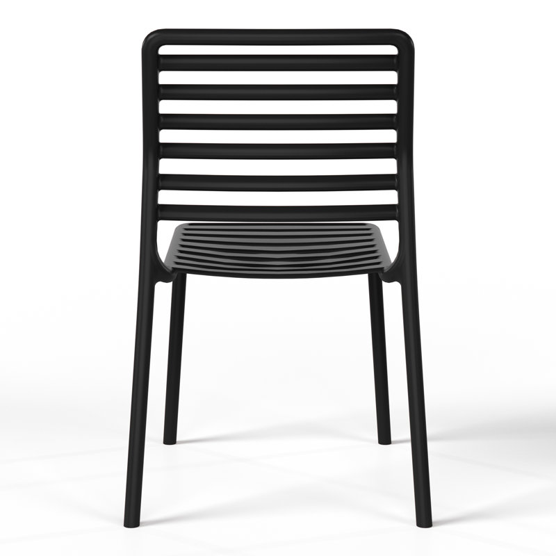 Chaise d'appoint de salle à manger Delron, Noir