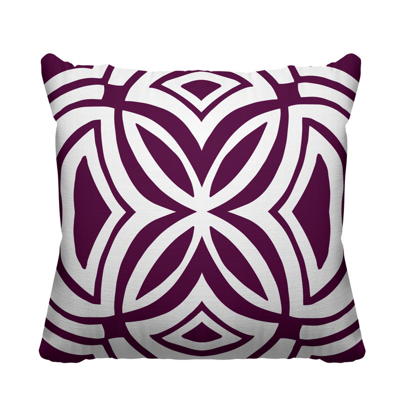 Coussin décoratif intérieur / extérieur Dreyer, L 15 po x H 15 po, Violet