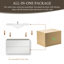 Meuble-lavabo flottant 36 po avec lavabo, meuble-lavabo mural moderne avec lavabo à surface solide et tiroirs à fermeture en douceur 36 po-622688482-622688480