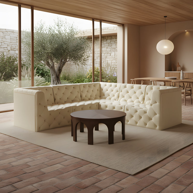 Canapé modulaire Klecka, Velours crème