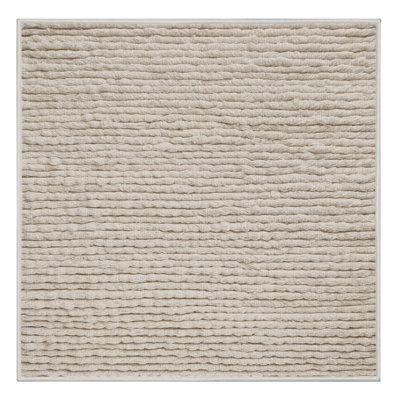 Machine Washable Solid Beige Area Rug