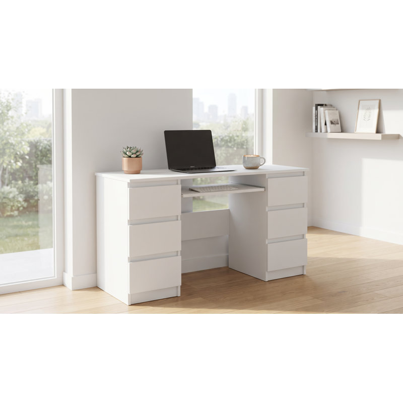Baasit Solid Wood Base Computer Desk