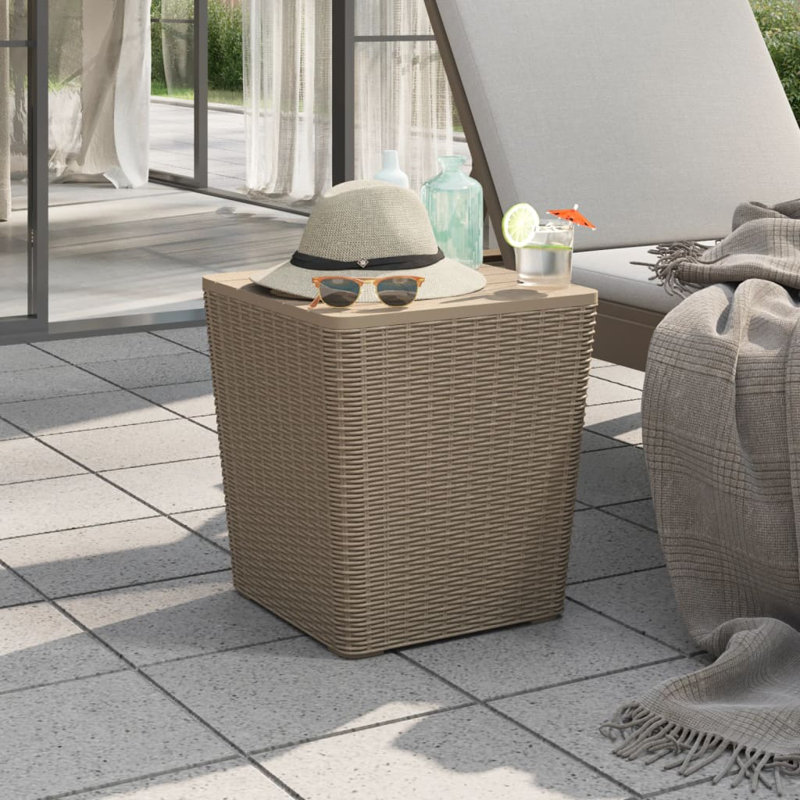Logene Square Outdoor Side Table , 38.5cm cm W 38.5cm cm D