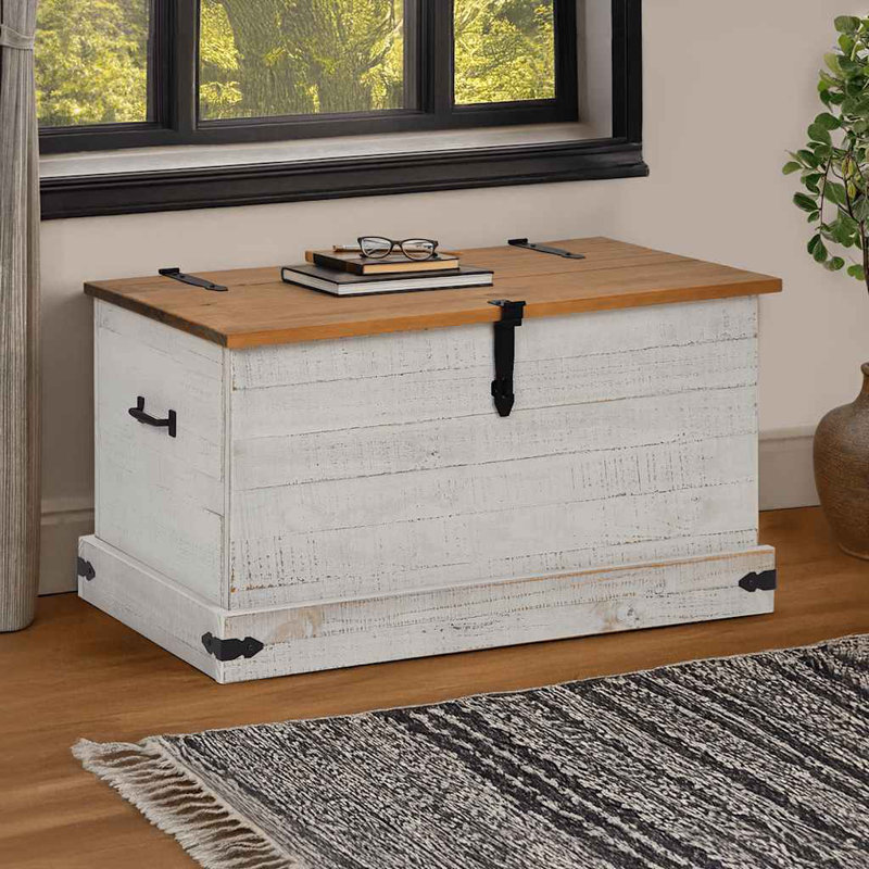 Camp Trunk / Footlocker, Natural/White