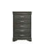Commode moderne 5 tiroirs en bois gris-707411979