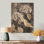 Hortensias rétro en hiver Highlight II - décoration murale en bois d'hortensias - sur bois de pin naturel