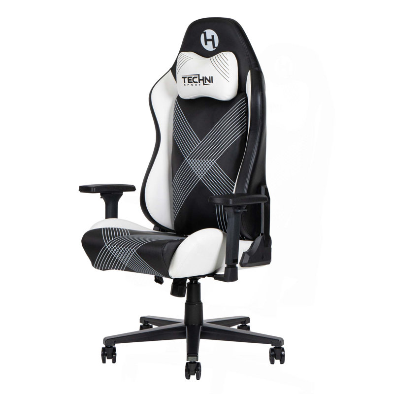 Comfort Gaming Chair for Home Offices, Black/White