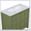 Organisateur de meuble-lavabo vert olive de 36 pouces avec lavabo, charme rustique et amplement de rangement pour les salles de bain modernes-771754147
