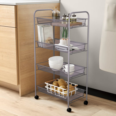 Étagère de rangement 4 niveaux élisabétha H 33 po x l 17,5 po x P 10,5 po