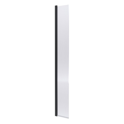 Hudson Reed 300mm Matt Black Fluted Wetroom Flipper Screen