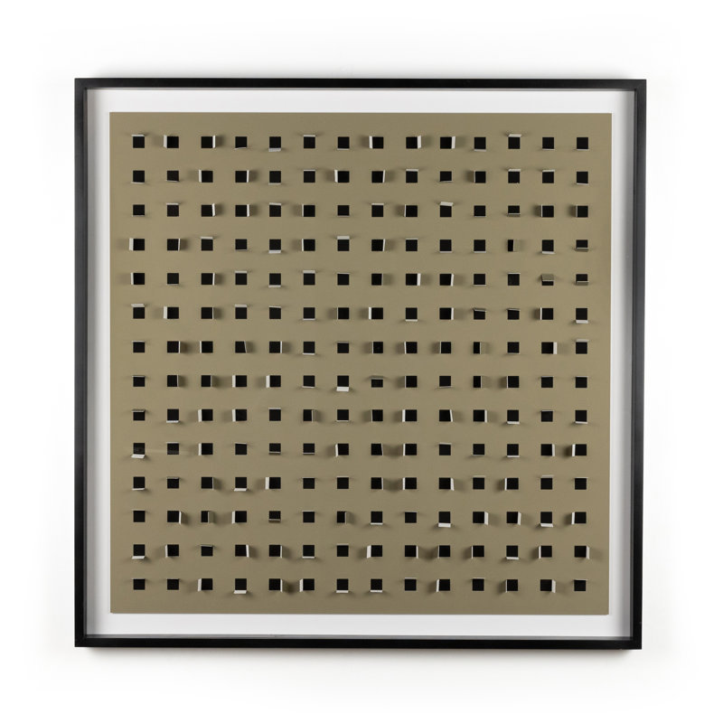 See Through Olive by Four Hands Art Studio - Single Picture Frame Minimalistic, 48" H x 48" W x 2.5" D, Black Maple Framed
