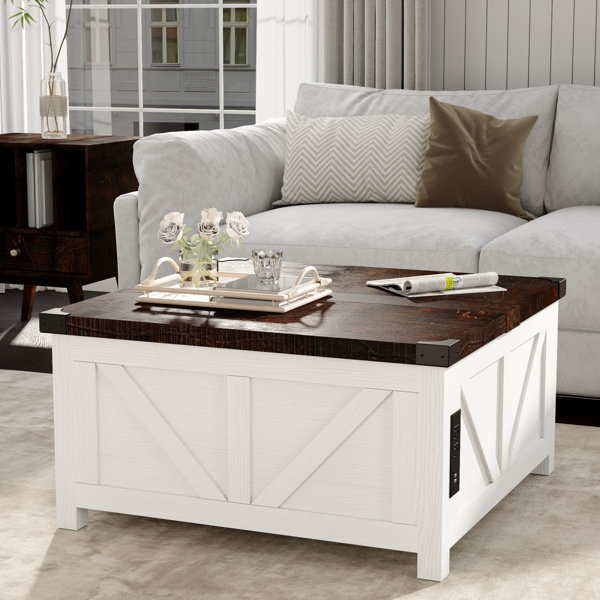 Manor Park Traditional Storage Coffee Table with Totes, Driftwood