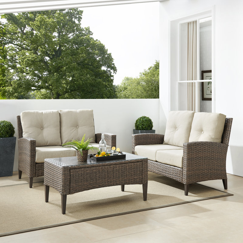 Wickham 4 - Person Patio Conversation Set with Cushions