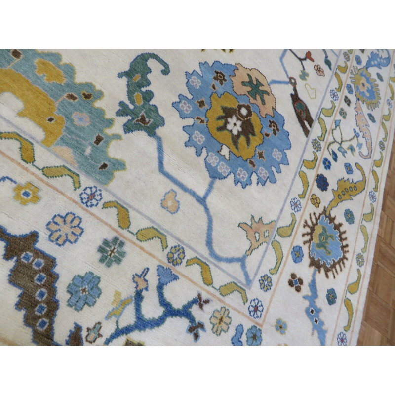 Tapis ivoire unique de 10 pi 2 po x 13 pi 9 po