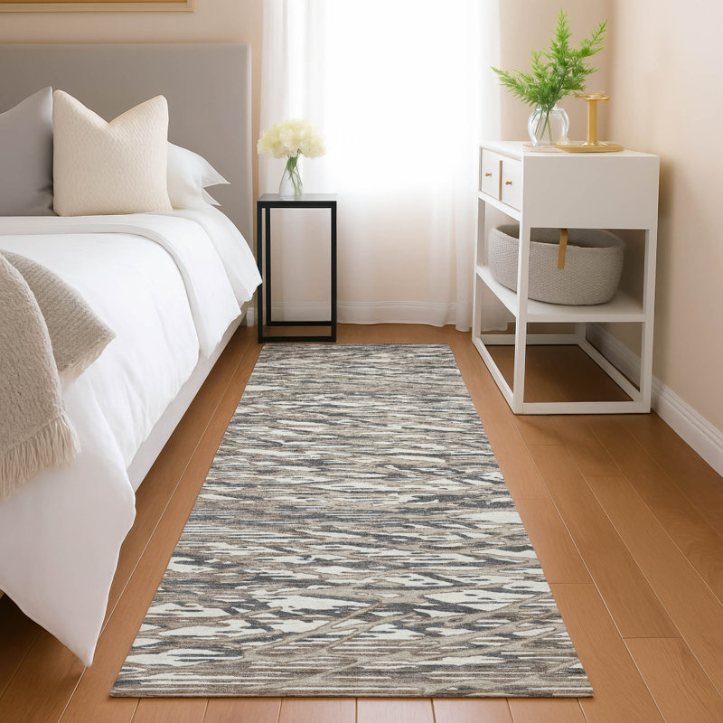 Machine Washable Indoor/Outdoor Chantille ACN2771 Modern Rug, 2'3" x 7'6" Runner, Taupe