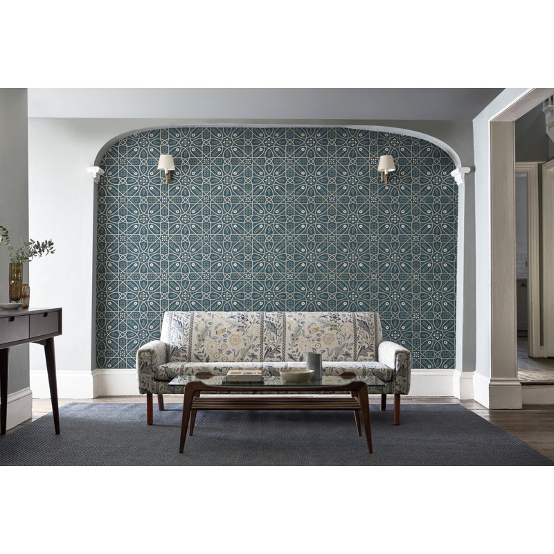 Brophy Trellis Wallpaper, Ivory Sage