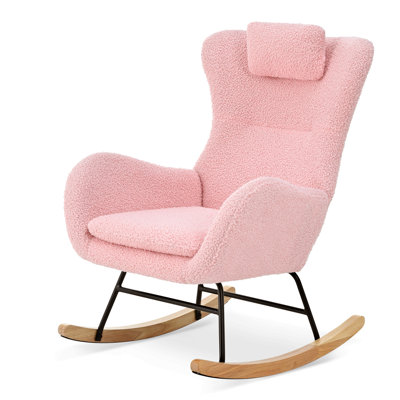 Khmari Modern Rocking Chair with High Backrest by Corrigan Studio