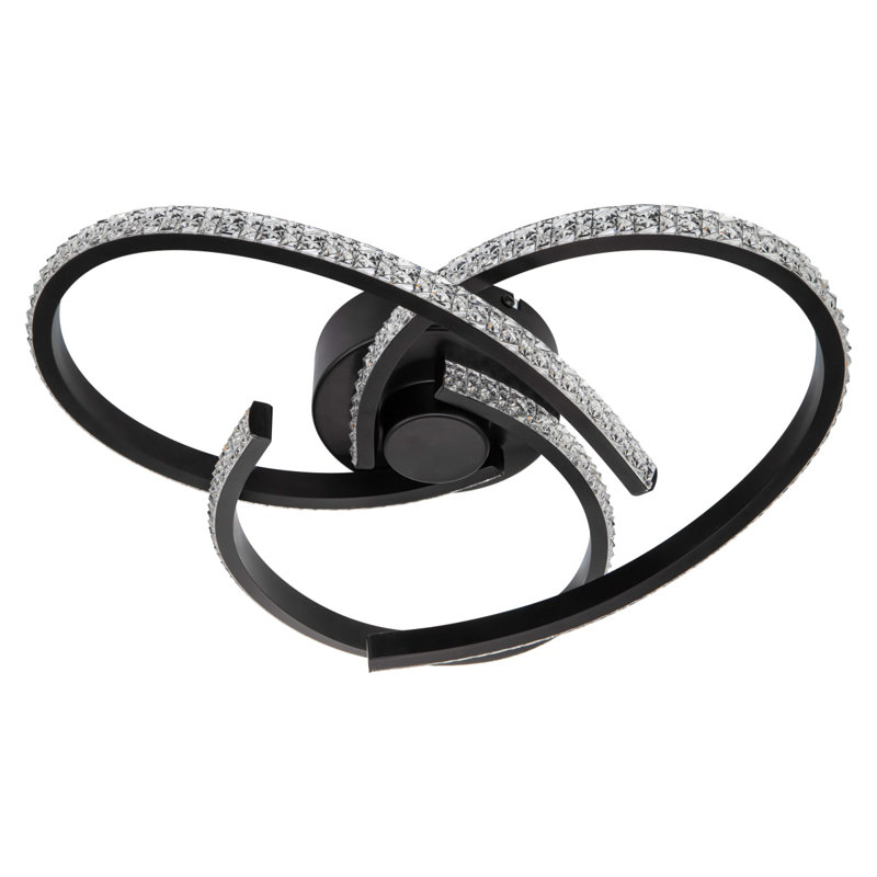 Moora 3 Light Built-in, Integrated LED, Modern, Curved Beaded Ceiling Light - 45x45x13cm, 3 step dimming, 3,000K Neutral white