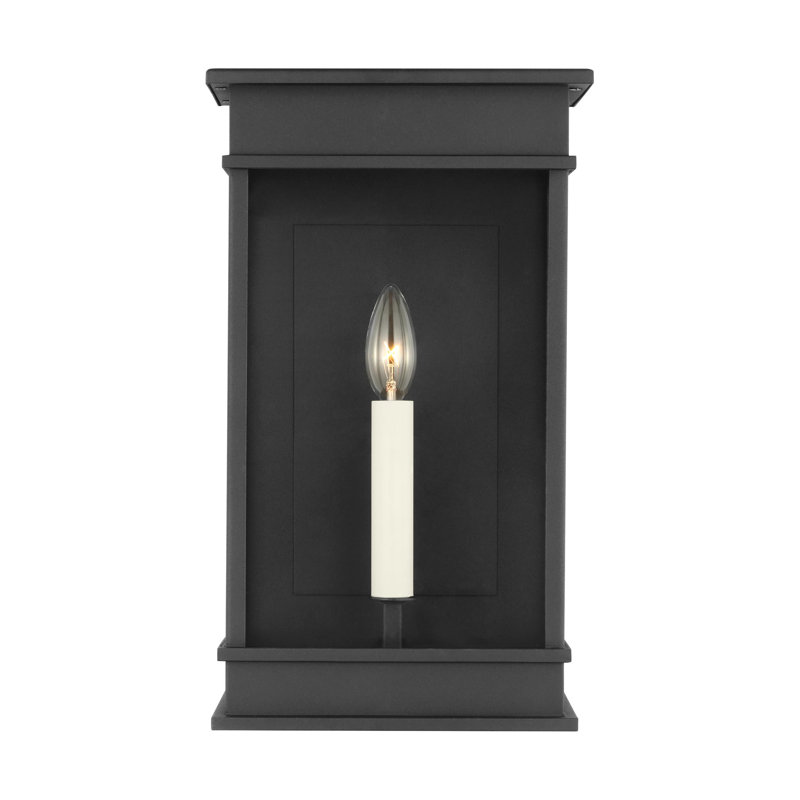 Steel Wall Light, 15.5" H x 9" W x 9" D, Textured Black