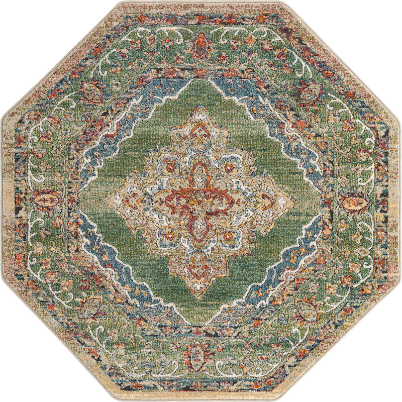 Mekalah Oriental Indoor Rug, Octagon 5'