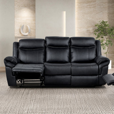 Caenas 87.3" Upholstered Manual Reclining Sofa