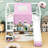 Wooden House-Shaped Loft Bed With Slide And Shelves-1074017776-1074017791