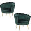 Fauteuil demi-tonneau en velours 32,5 po Mandloi-1072885161