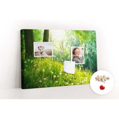 Wall Mounted cork board with print decorative wall notice boards decorative bulletin board ideas Spring Nature