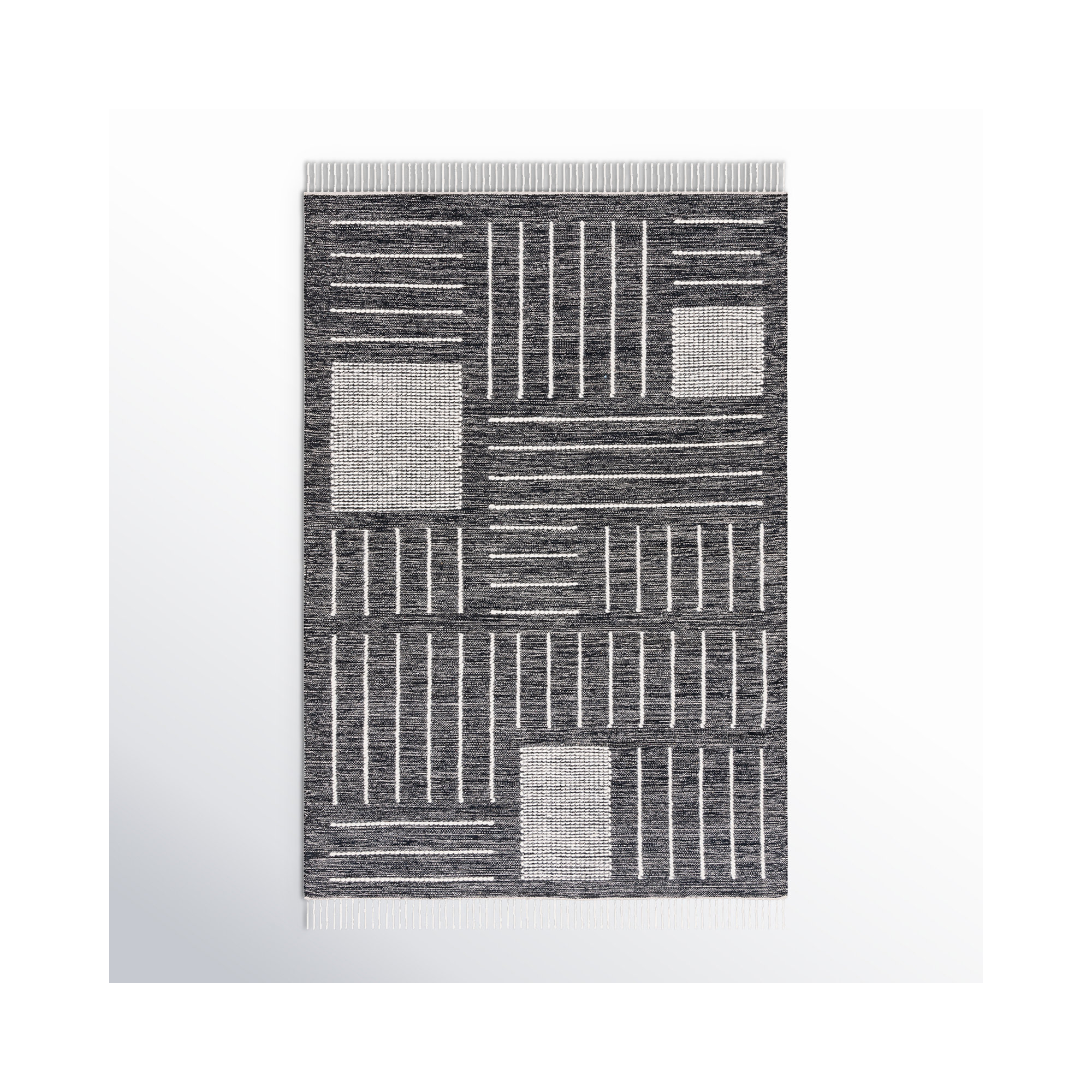 Flore Handmade Rug, Rectangle 5' x 8'