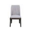 Ensemble de 2 chaises d'appoint en lin gris clair et finition chêne gris