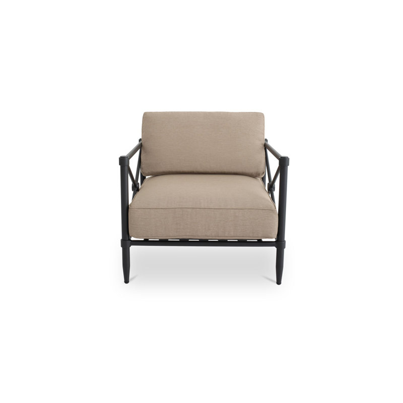 Chaise d'appoint d'extérieur Willow brun clair, Brun