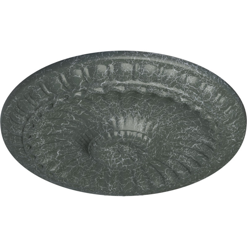 Endurathane Linus Ceiling Medallion, 11 1/4"OD x 1 1/8"P, Hand-Painted Athenian Green Crackle Finish, Athenian Green Crackle